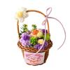 Home Decor Knitted Flower Basket Gift Basketed Crochet Flowers Crochet Flower Bouquet  Mother's Day