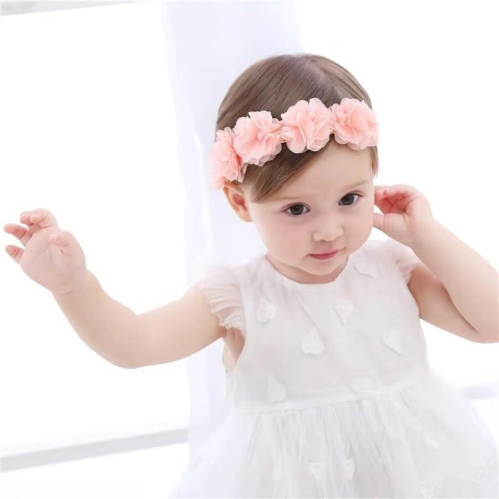Chiffon Flower Baby Headband Elastic Hairband Soft Headwear  for Kids Children Newborn Toddler