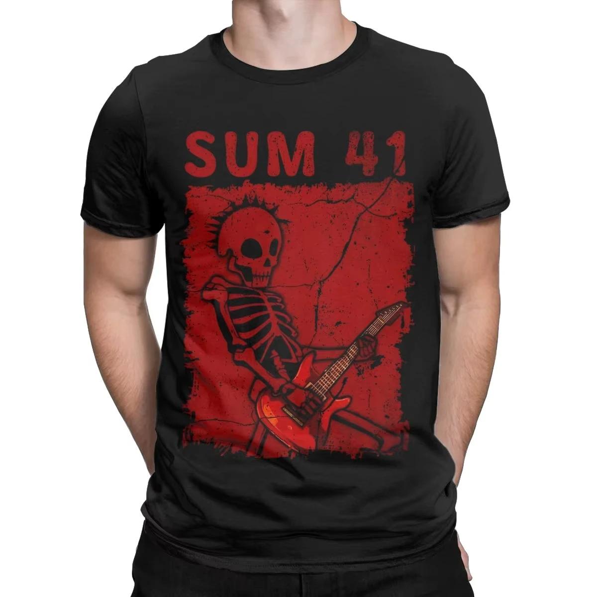 

Футболка Sum 41 с черепом Мужская Женская Хлопковая Повседневная Футболка С круглым вырезом Короткий рукав Топы Подарок на день рождения S разноцветный