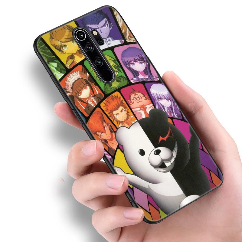DANGANRONPA Silikonowe Etui na Telefon Dla Xiaomi Redmi Note 11 10 9 8 Pro 11T 10T 10S 9S 8T 9 9A 9C 9T Czarne Miękkie Etui Coque Funda