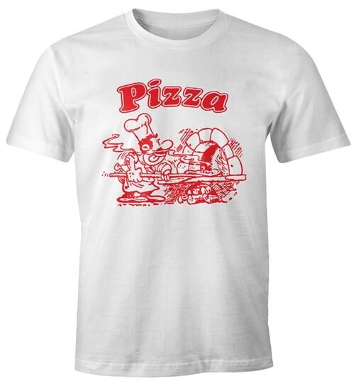 Pizza Shirt Box Motif Italiano Italy Fun Shirt Moonworks®-