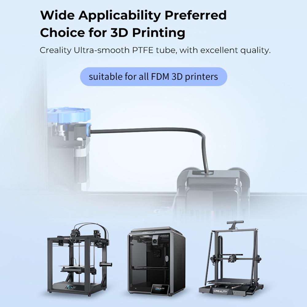 

Creality Ultra Smooth PTFE Tube 2M Length for 1.75mm Filaments with Smooth Feeding Preferred High Speed Printing