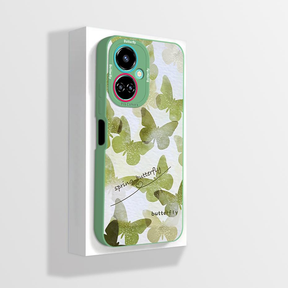 For Tecno Camon 19 Case Camon 19 Pro Neo Phone Case Astronaut Flower Camera Protection Anti Drop Liquid Silicone Soft Back Cover