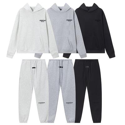 Męska Oversize Bluza z Kapturem z Nadrukiem Litery Flockowane Codzienna Streetwear 2025 Bawełniany Pulower