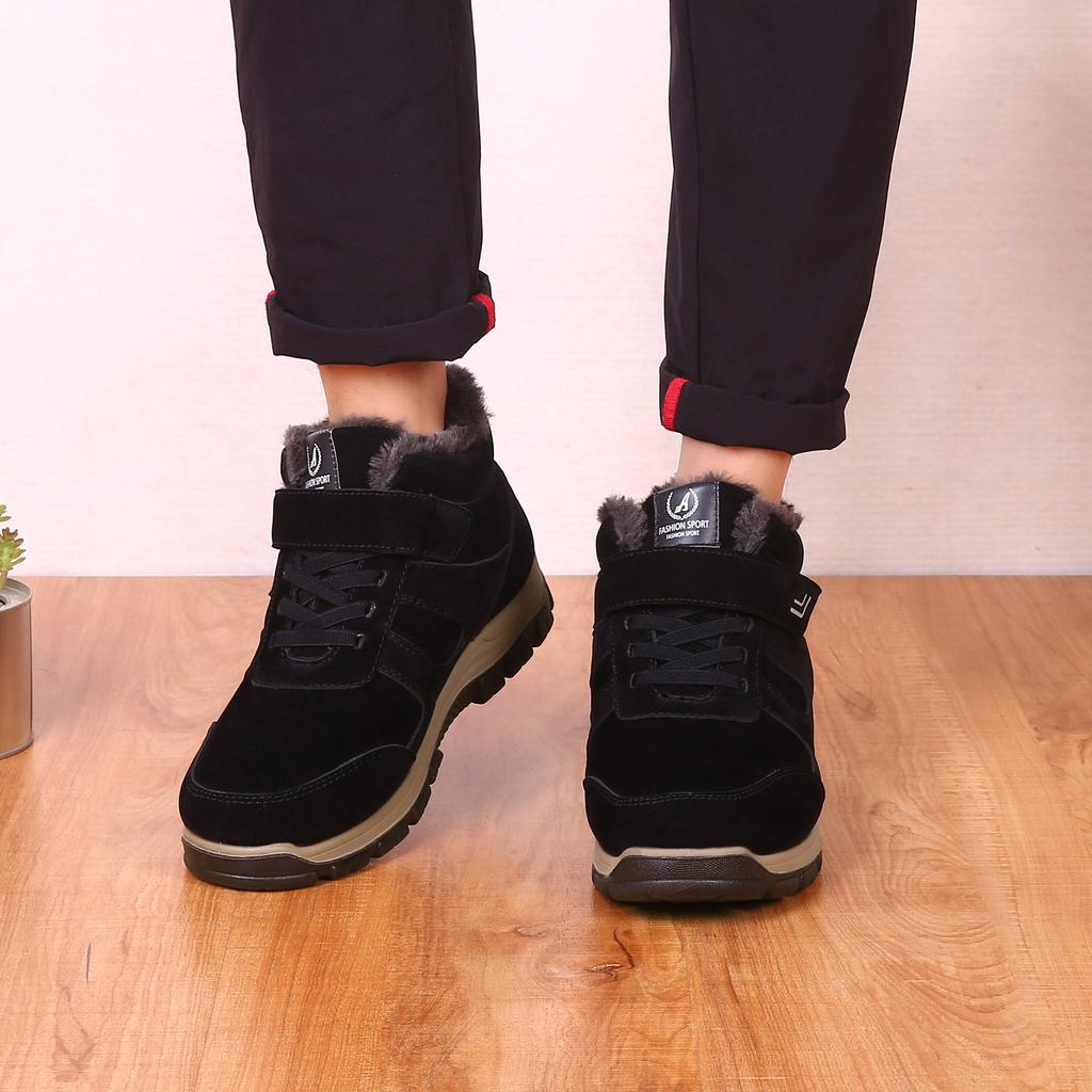 Mode Herrenstiefel Herren Winterschuhe Übergröße Warm Knöchel Botas Hombre Für Leder Winterstiefel Schuhe Herren Plüsch Winter Turnschuhe Herren 658