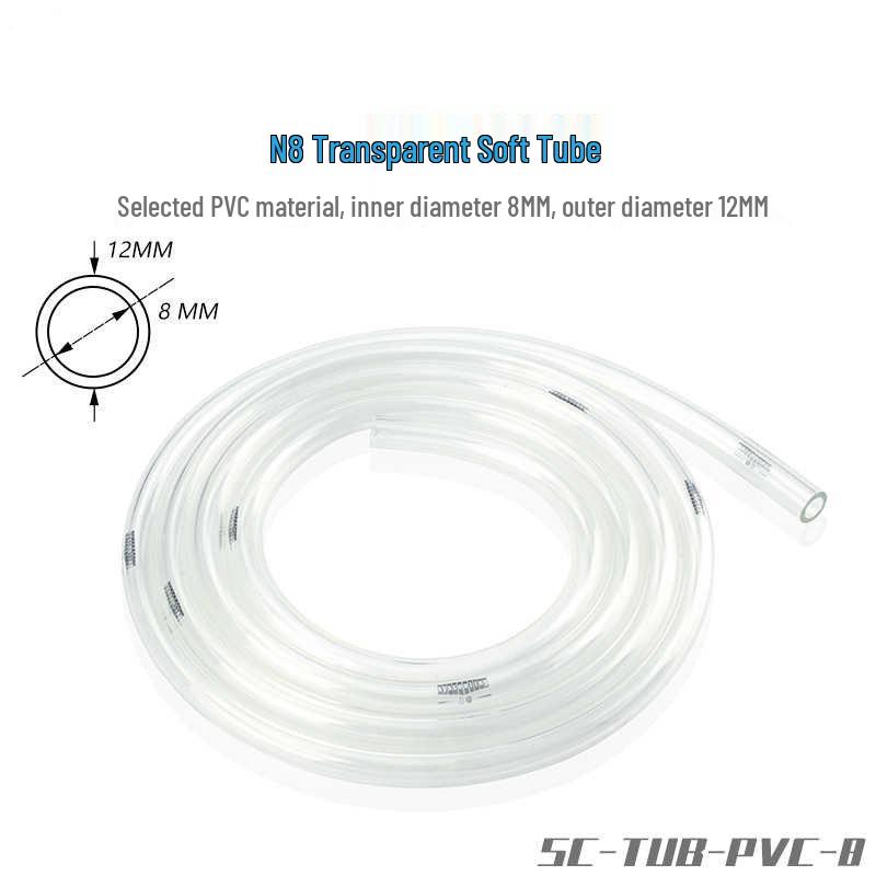 Transparent Water Cooling PVC Soft Tube (8mm Inner Diameter) for Computer Heat Dissipation