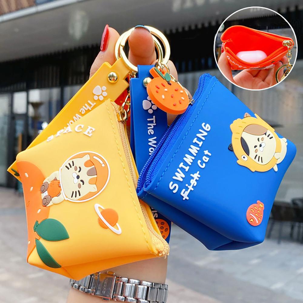 silicone coin purse keychain
