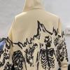 Y2k hoodie gothic zip sweater skull sweatshirt jacket hooded cardigan full face sweater