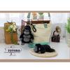 Cartoon Cute Lying Posture Black Gorilla Plush Toy Pendant For Bag Decoration