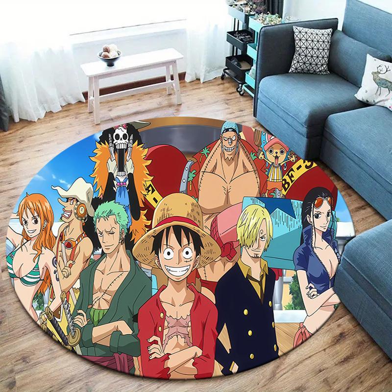 One Piece Round Area Rug Carpet Rug For Living Room Bedroom Sofa Playroom Decor Nonslip Floor Mat