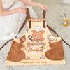 Rilakkuma Uroczy Niedźwiedź Fartuch Z Regulowanym Paskiem Na Szyję Olejoodporny Wodoodporny Ręcznik Do Rąk Kawaii Do Gotowania Pieczenia Mężczyźni Kobiety Dziewczynka Chłopiec