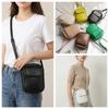 Square Women's Handbag Solid Color Crossbody Bag Casual Shoulder Bag  School