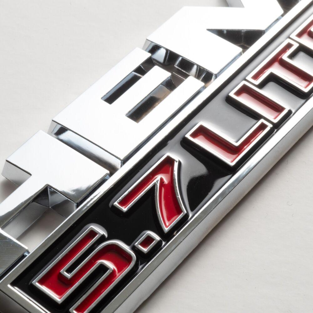 5.7 Liter Emblems 3D Side Door Fender for 2009- RAM Challenger Grand Cherokee 1500 2500 3500 5.7 LITER Silver