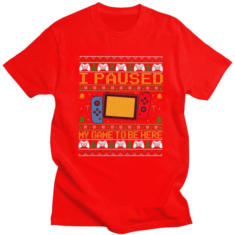 

Custom I Paused My Game To Be Here Tshirts for Men Short Sleeves T Shirt Humor Joke Gamer Tshirts Loose Fit Pure Cotton Tees S