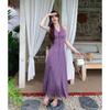 French Retro Polka Dot Sweetheart Halter V-neck Summer Backless Sleeveless Long Dress