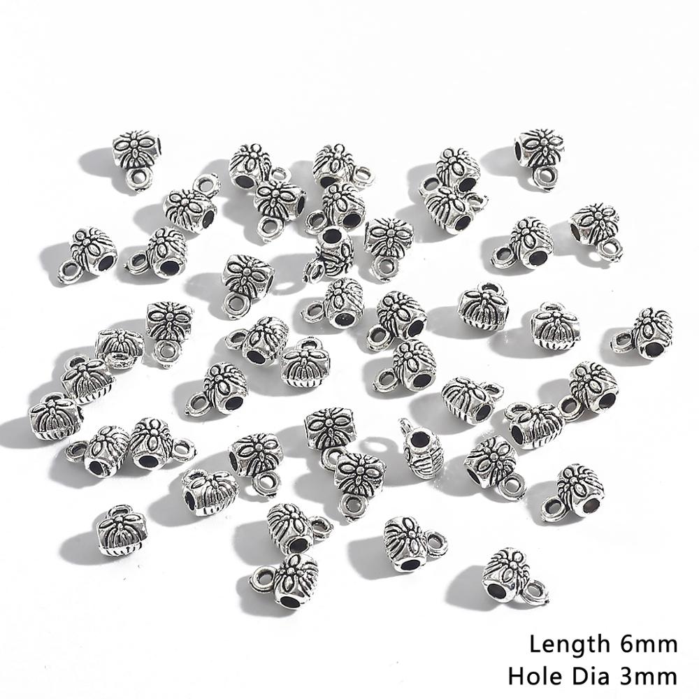 New Fashion 20Pcs/Lot Antique Silver Color Beads For Jewelry Making Bracelet Necklace Accessories Fashion Pendants DIY Findings