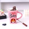 Caneca Aquecedora de Café para Fondue de Chocolate 200ml Caneca de Cerâmica para Derreter Chocolate Com Garfo, Caneca para Derreter Queijo Manteiga Caramelo Doce