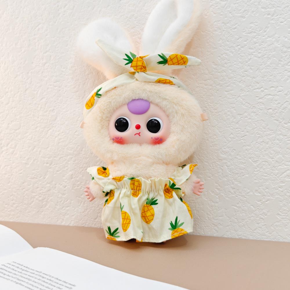 Macaron Little Rabbit Doll Clothes: Cute Pendant, Outfit for 3-Year-Old, Blind Box Edition