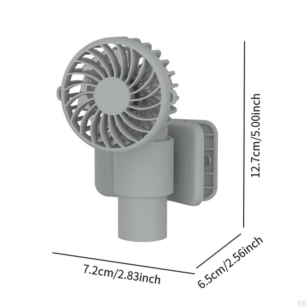 Clip On Fan 3 Speed Adjustable Angle Low Noise Detachable Base Desk Personal for Office