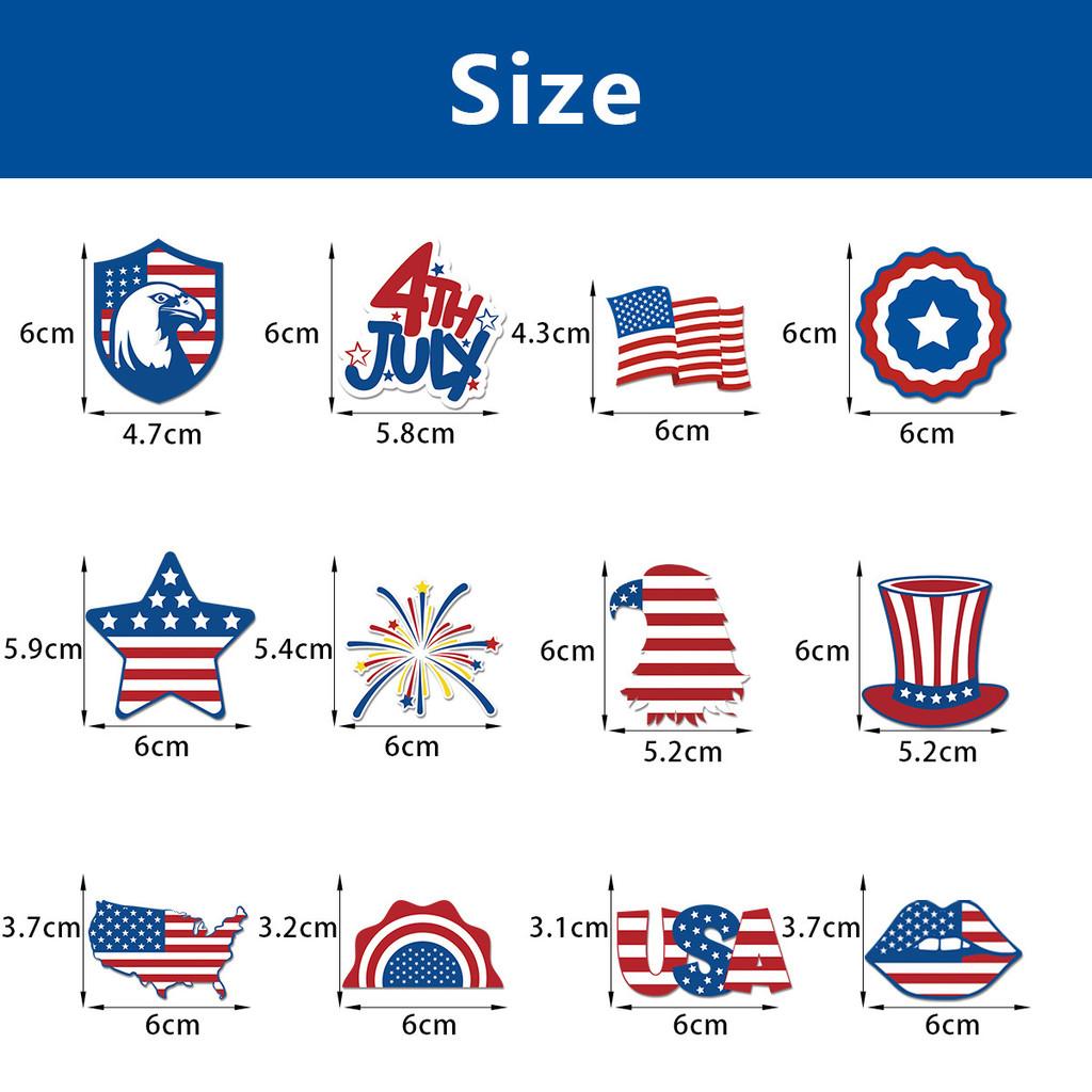 Independence Usa Day Flag Cake Insert Card For Party Table Dessert Decoration