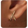 Fashion Stone Gold Earrings - Versatile Cross Ear Pendants for Women - New Cube Design