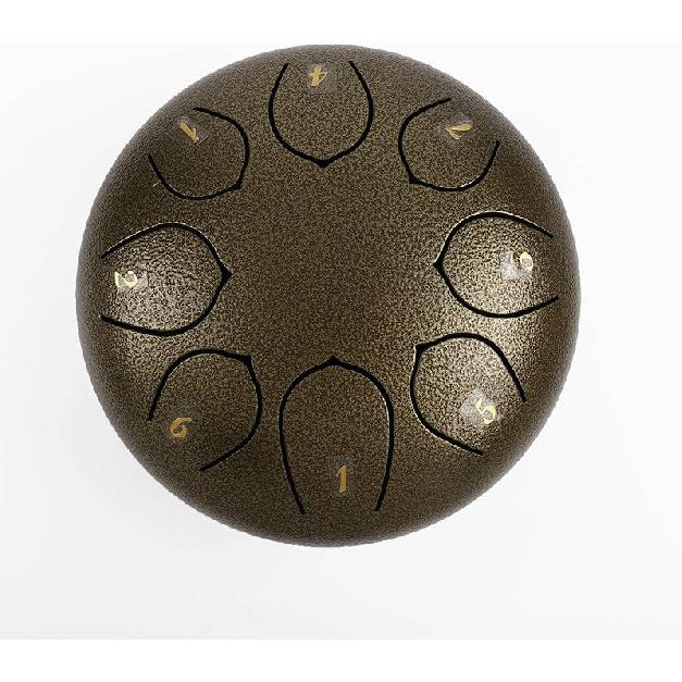 Rain Drum for Outside 8 Tone 6-Inch Chakra Rain Drum Tongue Drum Steel Tongue Drum Outdoor Musical Instruments for A Peaceful and Charming Atmosphere 6 in