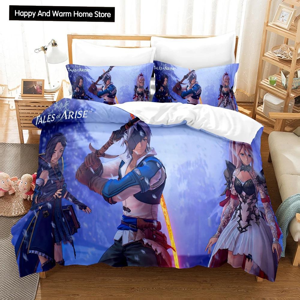 Hot Game Tales Of Arise Bedding Set Modern 3D Print Comforter Duvet Cover Pillowcases Duvet Cover Queen Single Size Dropshipping