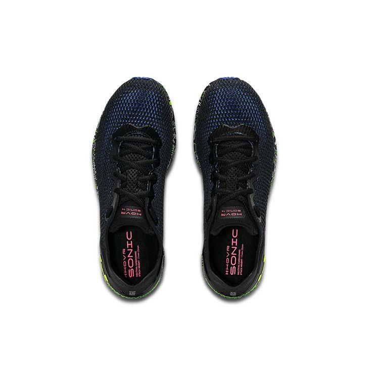 Under Armour HOVR Sonic 4 Zapatillas de Running Cómodas Versátiles de Caña Baja para Hombre Zapatilla Negra Verde 3025208-001