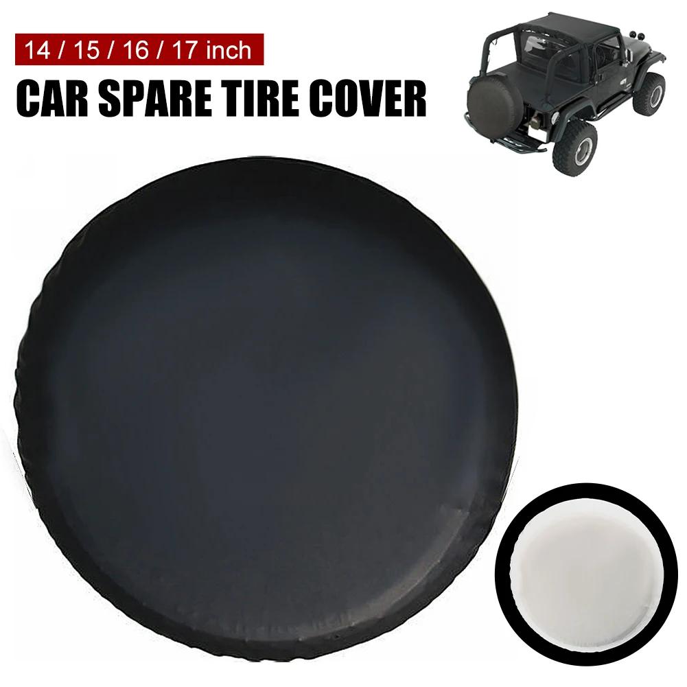Car Spare Tire Cover PVC Leather Thickening Spare Wheel Protection Cover Car Accessories Dust & Sun Protection 14/15/16/17inch
