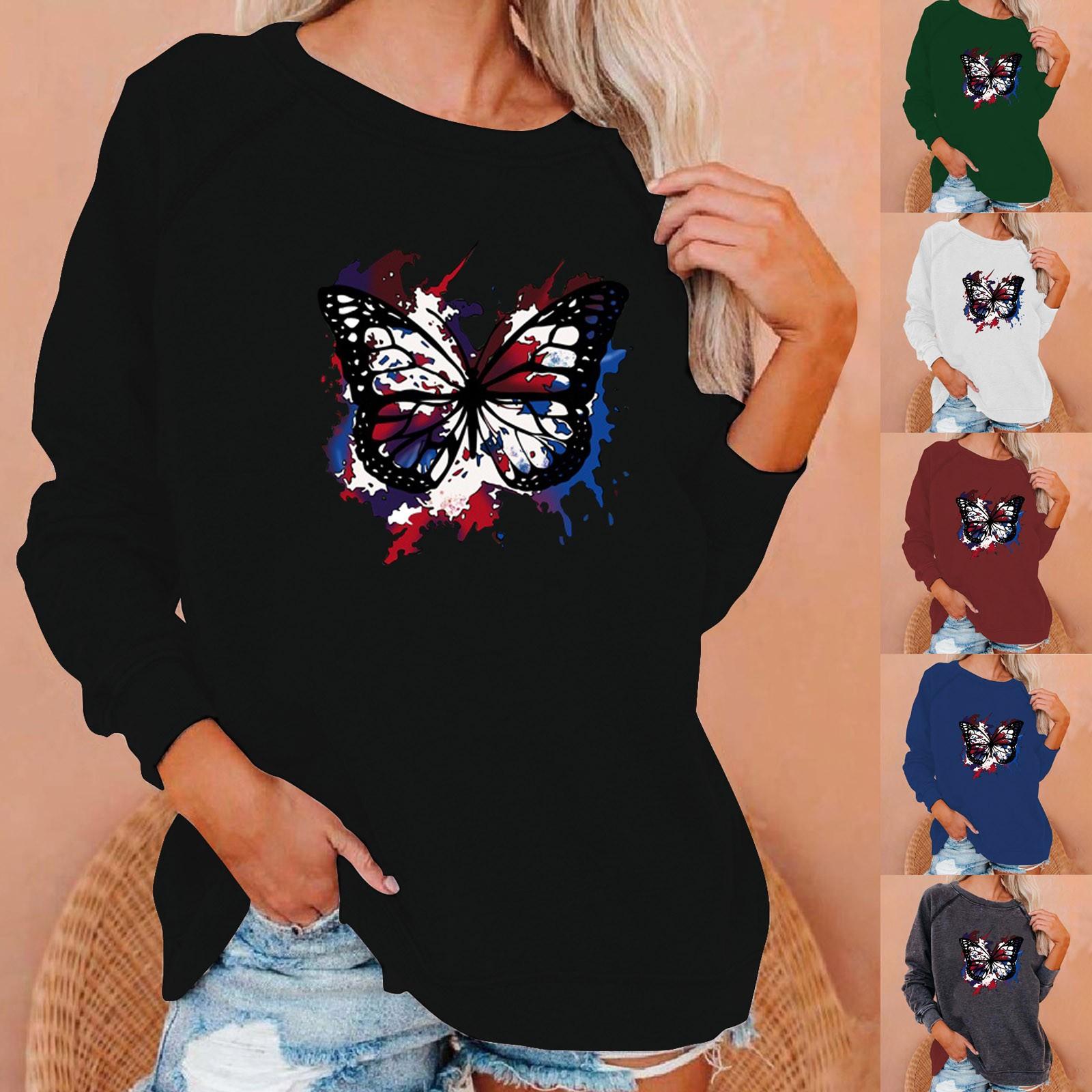 

Женские модные повседневные свободные и удобные свитера с длинным рукавом с принтом и круглым вырезом