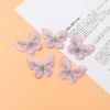 10Pcs Butterfly Appliques Exquisite Handicraft Double Layers DIY Embroidery Butterfly Patches Craft Flower Accessories