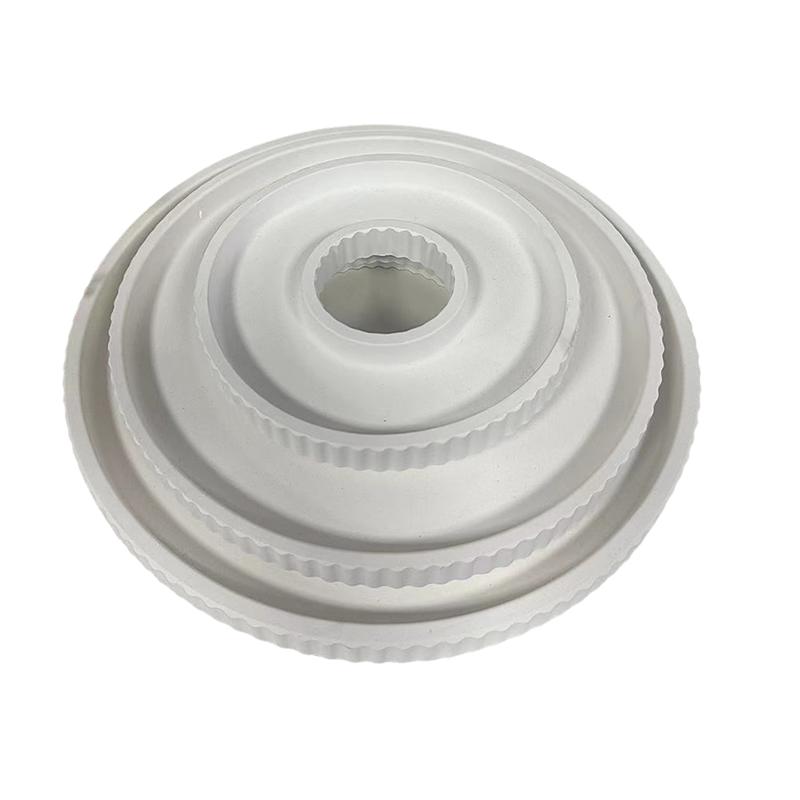 A20F-Silicone Molds Tray With Strips Design, Concrete Round Plate Silicone Casting Mould Tray, Decorative Tray Molds