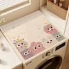 Pastel Rainbow Dot Washing Machine Cover Mat Multi Color Print Waterproof Anti Dust Pad For Laundry Dryer Cabinet Top Rug