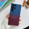 Samsung S24ultra Gradient Liquid Magnetic Suction Phone Case Suitable for S23 Skin Feeling Soft Shell S22 Full Cover Anti Fall