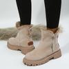 2025Thick Plush Snow Boots Women Faux Suede Non-slip Winter Boots Woman Keep Warm Cotton Padded Shoes Platform Ankle Booties