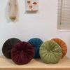 Round Pumpkin Velvet Cushion - Plush Solid Color Waist Support Pillow