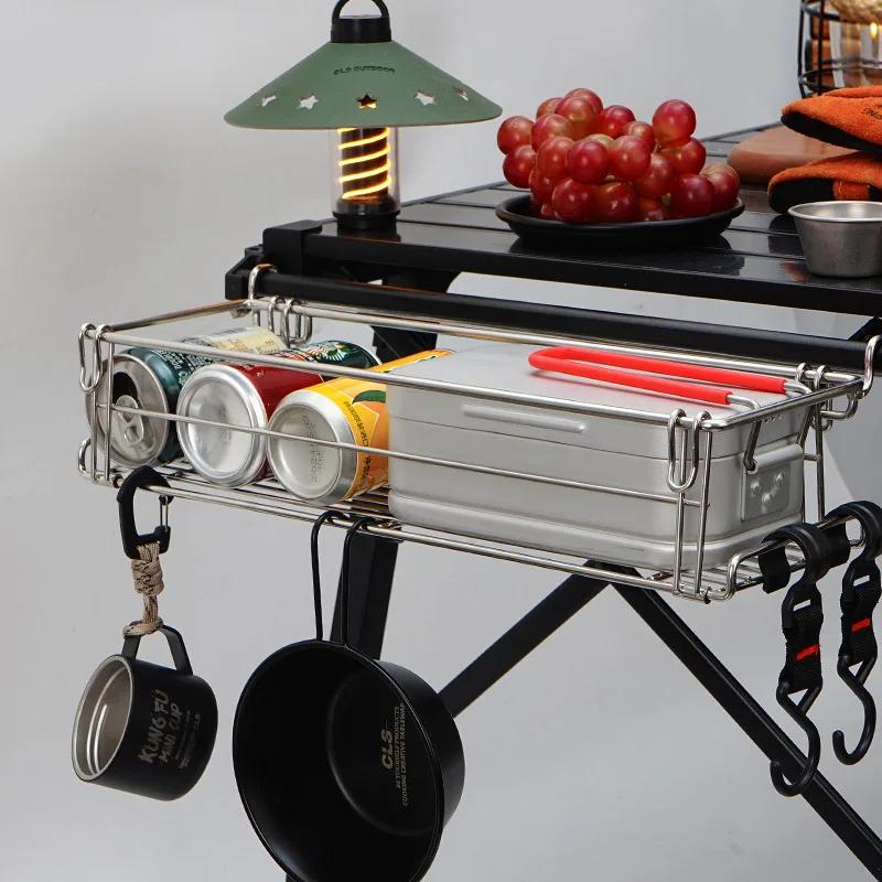 Tafelopbergrek, Tafelhangend Gaasmandje, Buitentafelbeugel, Opvouwbare Tafelverlenging, Kampeer Zijrek, Aluminium Tafelbeugel, Picknicktafel