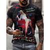 Vintage Motorcycle T Shirt For Men 3D Racing Girl Short Sleeve Tops Street Men's Biker T-shirt Oversized Tee Shirt Clothing
