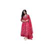GoSriKi Women' Rayon Viscose Anarkali Printed Kurta with Palazzo & Dupatta (CIA PinkGS_M_Pink_Medium)