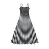Korean Style Striped Camisole Dress: Elegant, Sleeveless, Off-Shoulder Bodycon Long Skirt