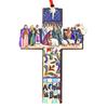 Resin Handpainted Charming Cross Jesus Seven Blessings Festive Hanging Accessory For Holidays