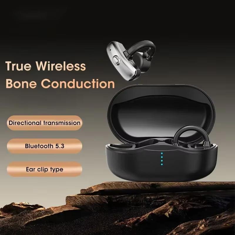 Bluetooth 5.3 TWS Knochenschall Open-Ear Clip Kabellose Ohrhörer für Sicherheit Sport Laufen Kopfhörer