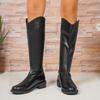 Fashion New Style Winter Boots Minimalist and Fashionable Leather Knight Boots Women's Cowhide Soft High Boots Women Zapatos Mujer