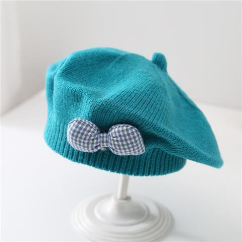 Children's Beret Baby Girl Outdoor Hat Spring Autumn Korean Style Fashionable Breathable Warmth Windproof Knitted Wool Painter's
