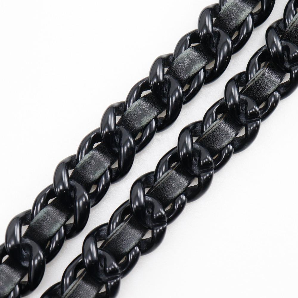 PRADA plastic chain Tote Bag black Nylon Women Used