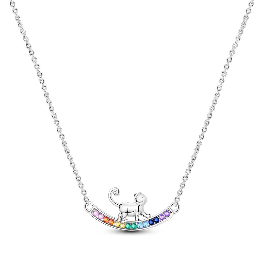 925 Silver Pendant Necklace Heart Star Charm Basic Chain Original Jewelry For Woman