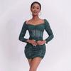 Europa e Stati Uniti Popolare Sexy Abito da Donna Sexy Slim Moda Tendenza Alta Sensazione Abito con Paillettes
