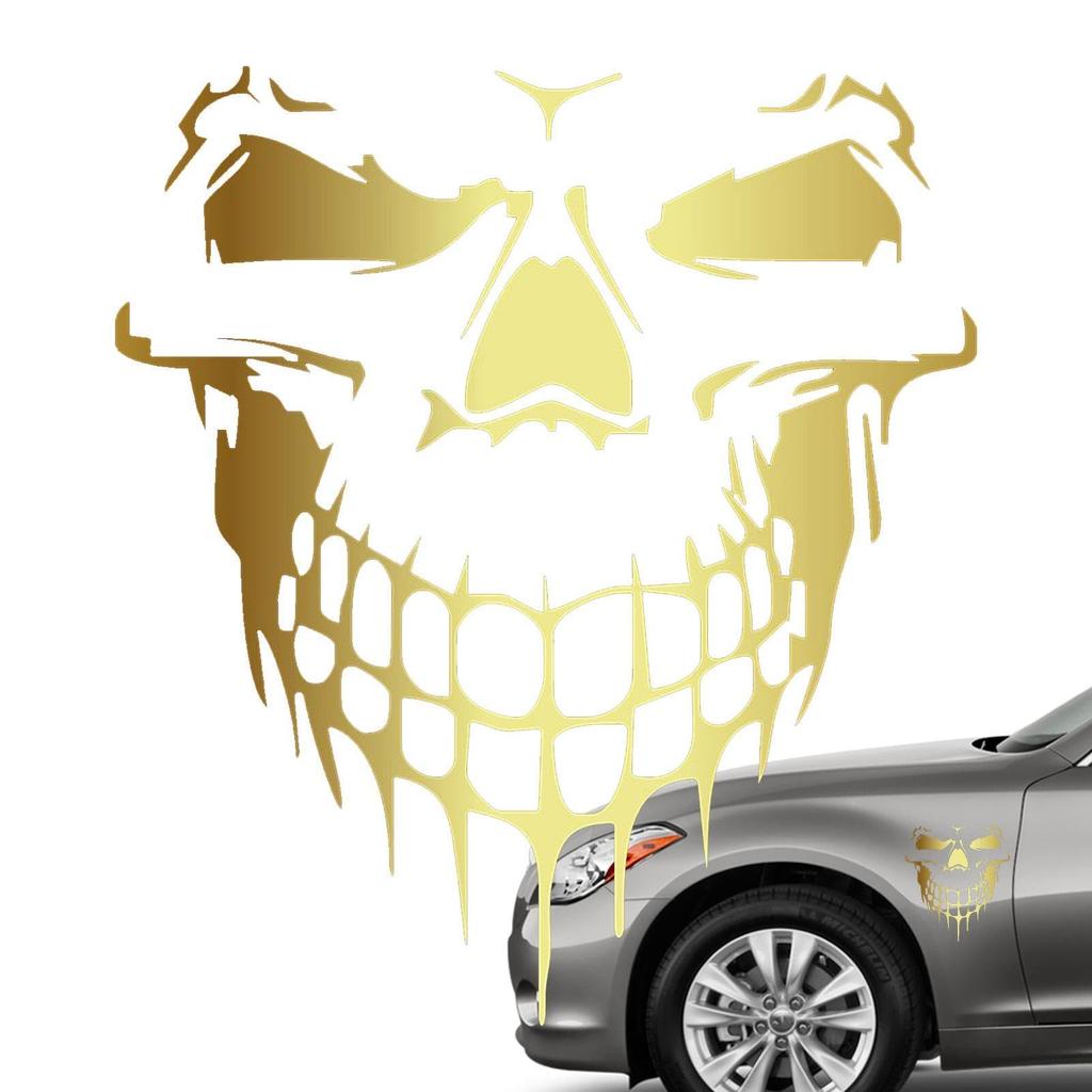 Skull Car Decal | Skull Car Sticker Decal Reflective | Car Hood Decal, Cool