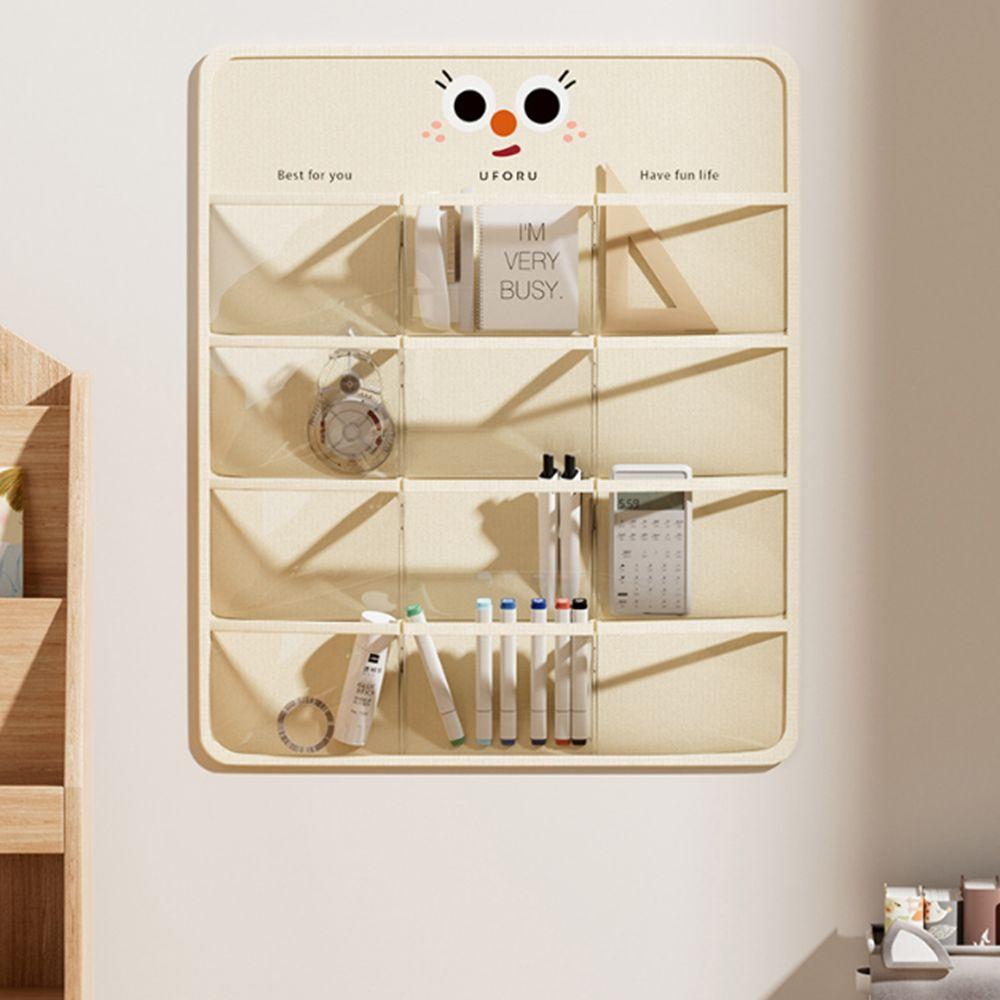 

Cute Wall-mounted Hanging Bag Washable Mobile Phone Storage Bag Reusable Fabric Storage Bag Office білий/вершковий