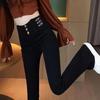 2025 Women's High Waist Velvet Flare Pants: Slimming, Thick, and Fashionable Winter Wear